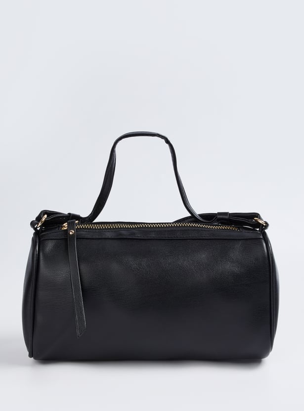 Women Solid Bowler Sling Bag