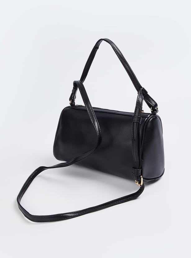 Women Solid Bowler Sling Bag
