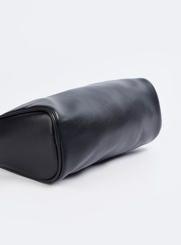 Women Solid Bowler Sling Bag