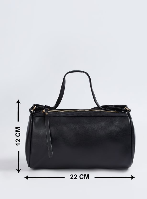 Women Solid Bowler Sling Bag