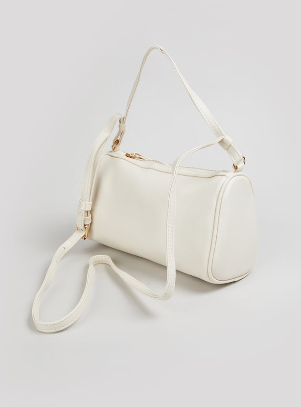 Women Solid Bowler Sling Bag
