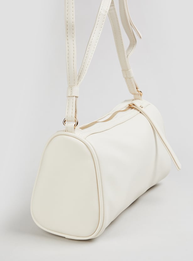 Women Solid Bowler Sling Bag