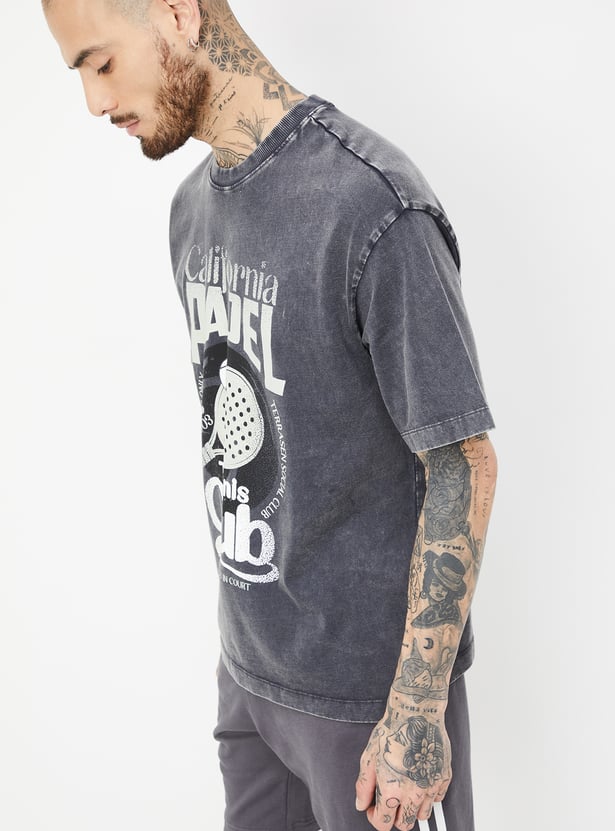 Men Printed Oversized Sports T-shirt