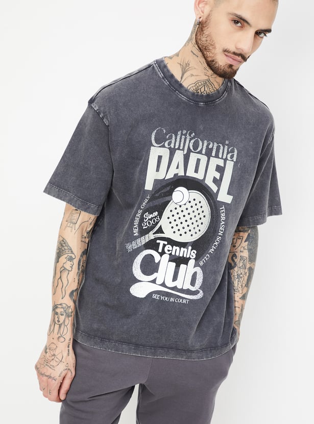 Men Printed Oversized Sports T-shirt
