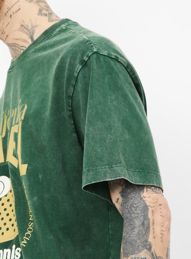 Men Printed Oversized Sports T-shirt