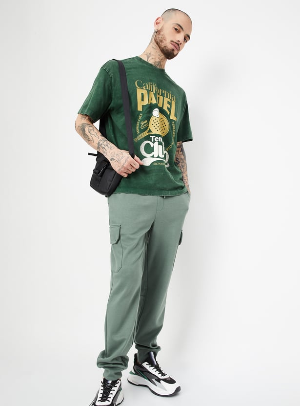 Men Printed Oversized Sports T-shirt