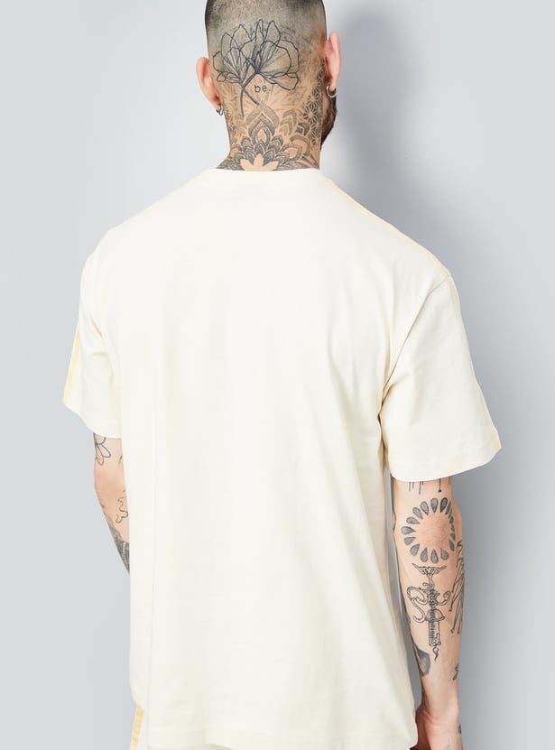 Men Chenile Embroidered Oversized Athleisure T-shirt