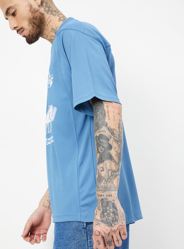 Men Printed Oversized Sports T-shirt