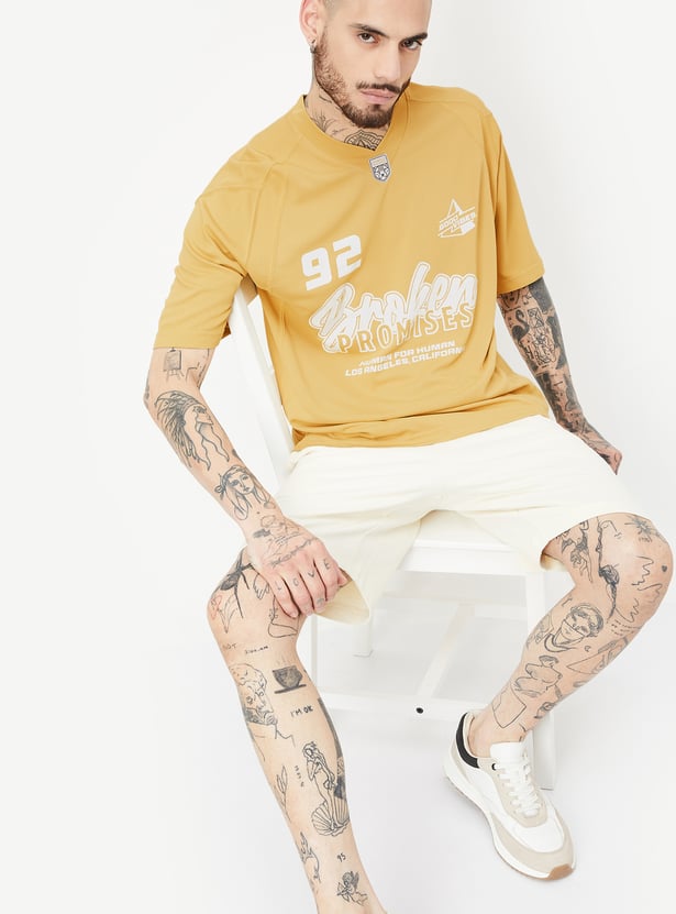 Men Printed Oversized Sports T-shirt