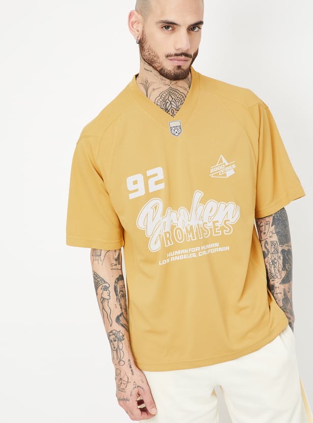 Men Printed Oversized Sports T-shirt
