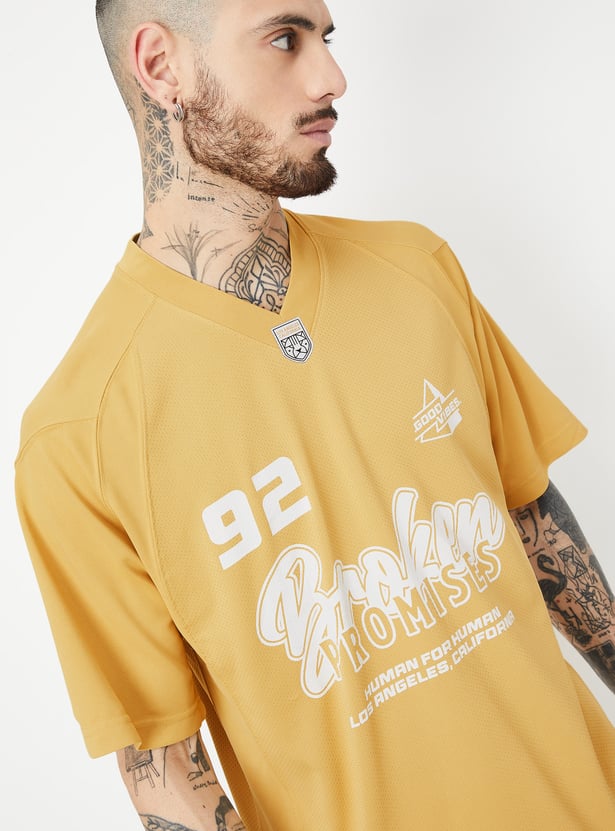 Men Printed Oversized Sports T-shirt