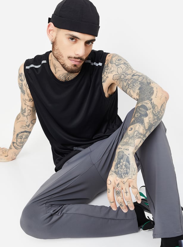 Men Solid Athleisure T-shirt