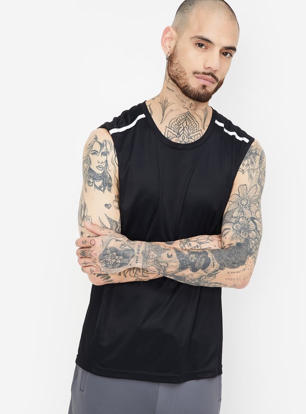 Men Solid Athleisure T-shirt