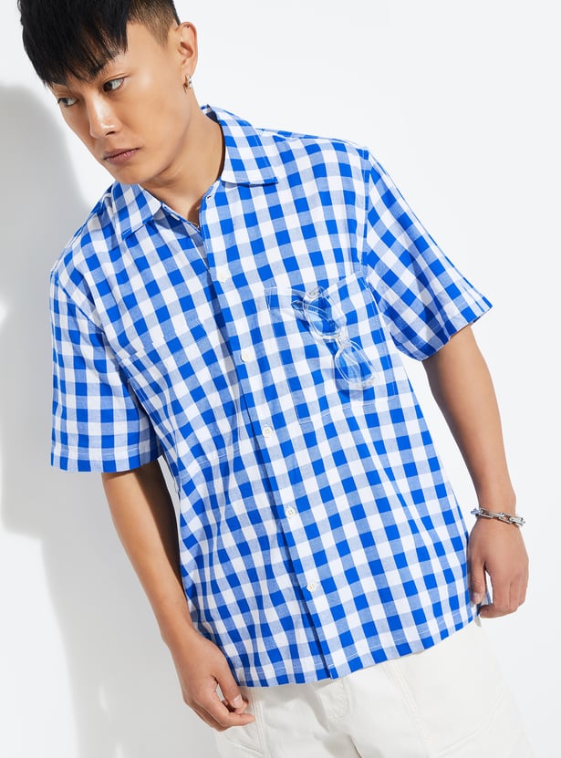 URB_N Men Checked Oversized Fit Shirt