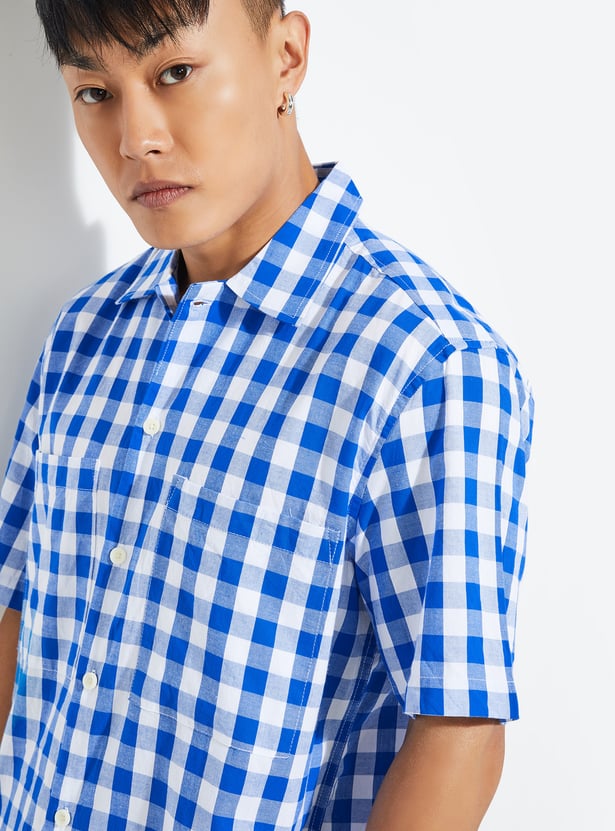 URB_N Men Checked Oversized Fit Shirt