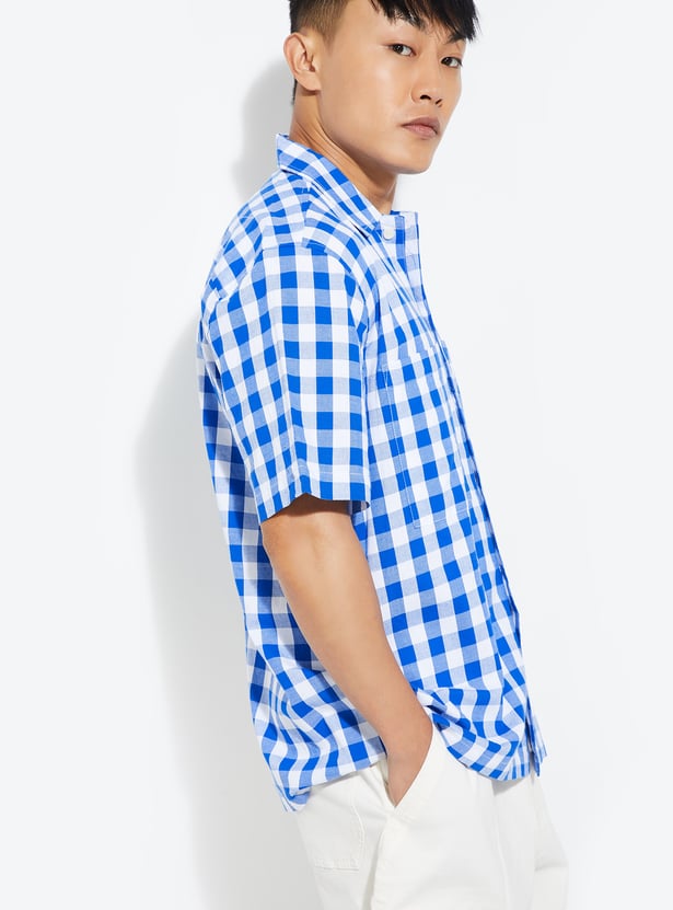 URB_N Men Checked Oversized Fit Shirt