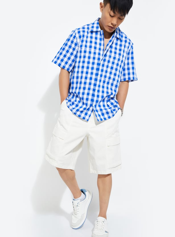 URB_N Men Checked Oversized Fit Shirt