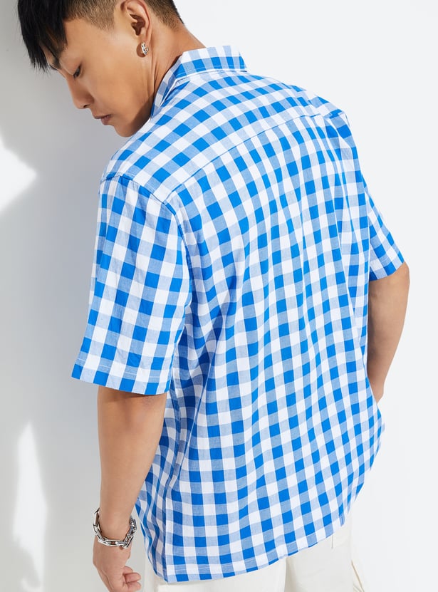 URB_N Men Checked Oversized Fit Shirt