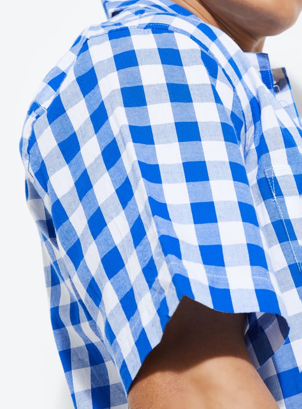 URB_N Men Checked Oversized Fit Shirt