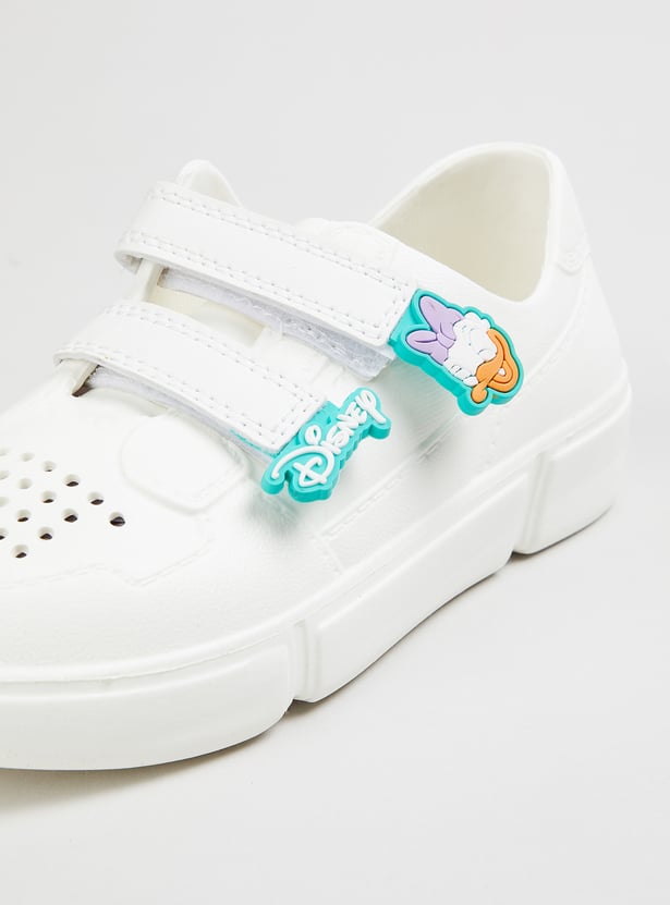Girls Daisy Duck Applique Sneakers