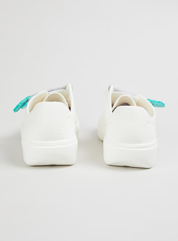 Girls Daisy Duck Applique Sneakers