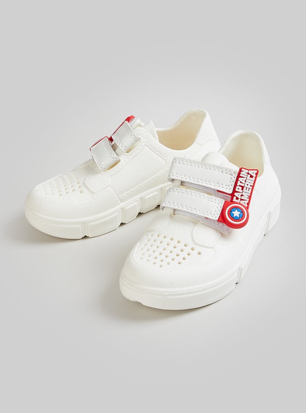 Boys Captain America Perforated Sneakers