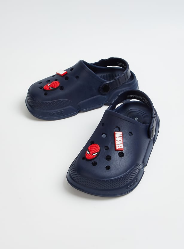 Boys Clogs with Spiderman Charms