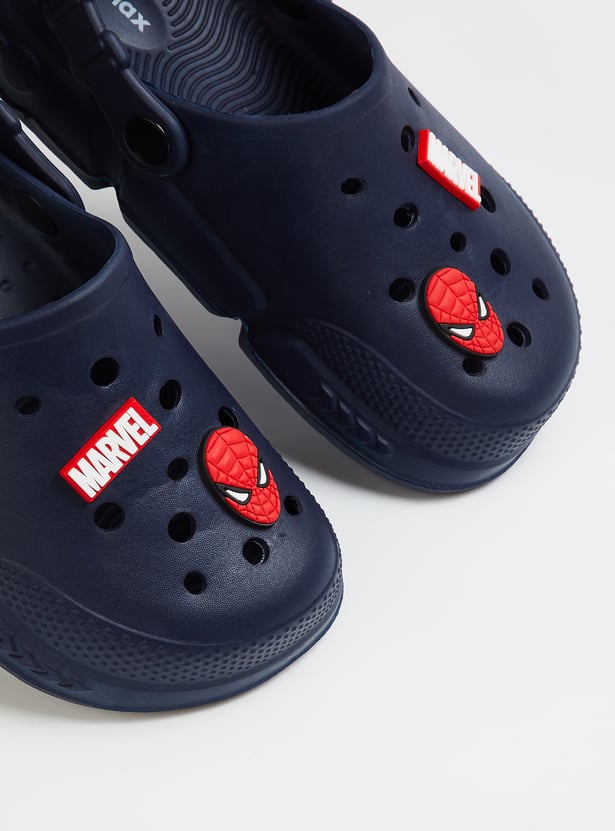 Boys Clogs with Spiderman Charms