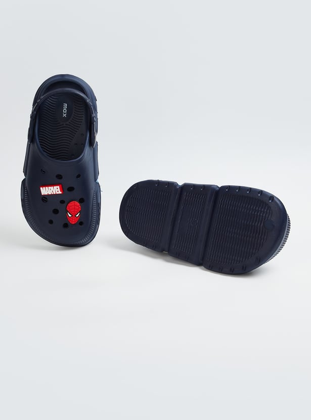 Boys Clogs with Spiderman Charms