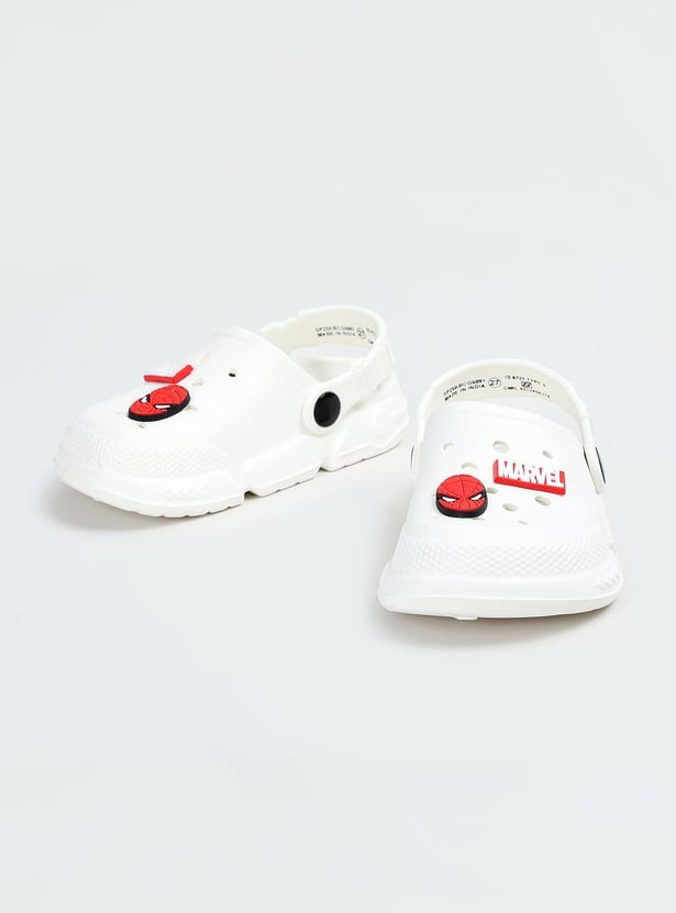 Boys Clogs with Spiderman Charms