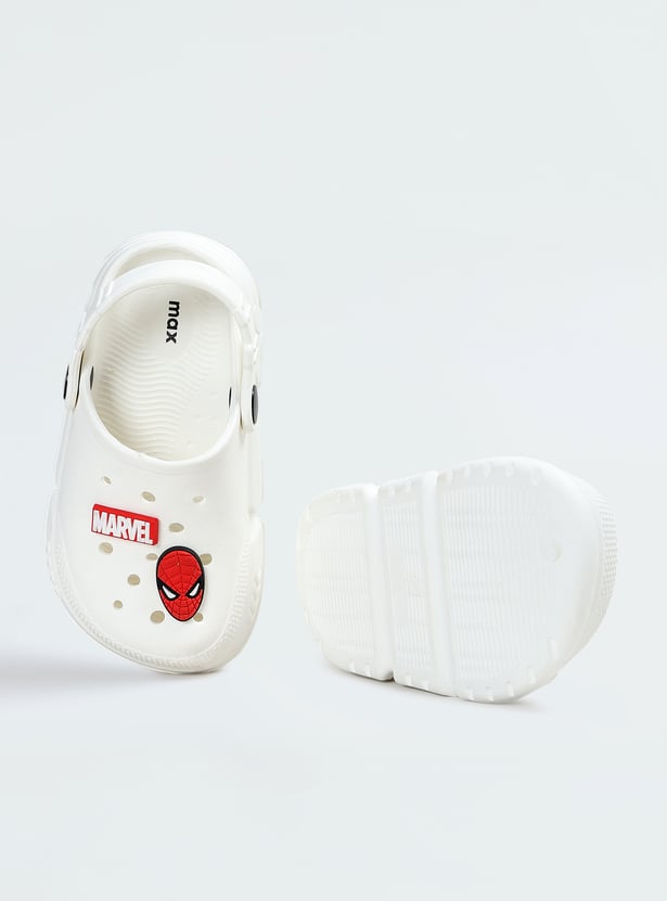 Boys Clogs with Spiderman Charms