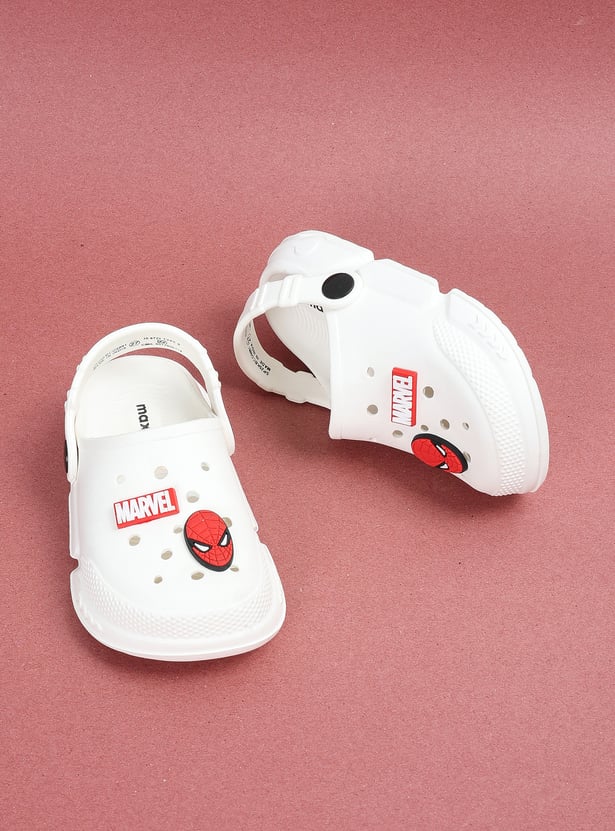 Boys Clogs with Spiderman Charms