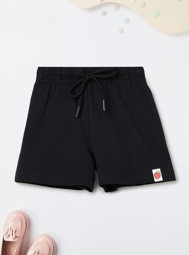 Girls Solid Knit Shorts