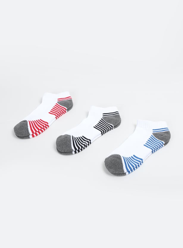 Men Striped Ankle-length Socks - Pack of 3