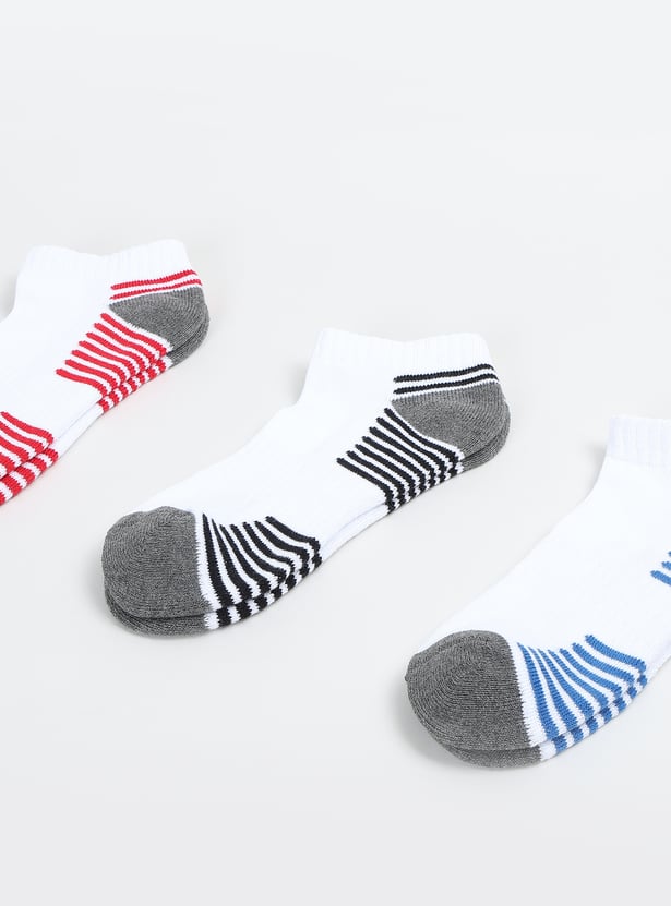 Men Striped Ankle-length Socks - Pack of 3