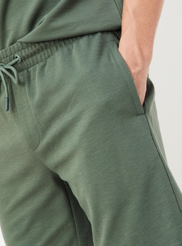 Men Textured Regular Fit Shorts