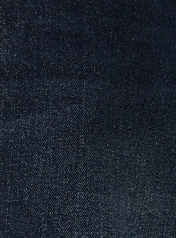 Men Washed Cargo Denim Shorts