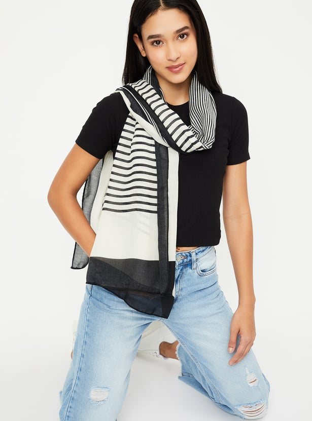 Women Striped Scarf