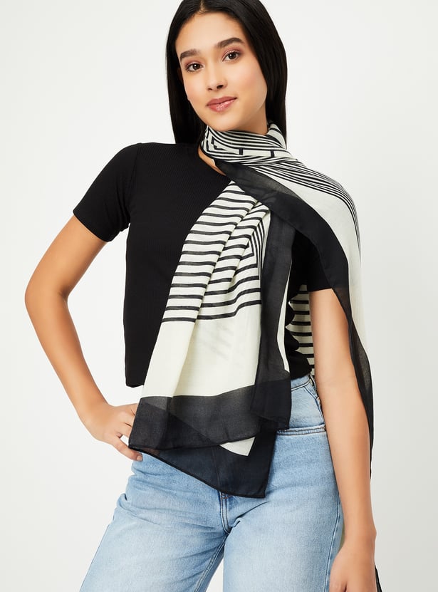 Women Striped Scarf