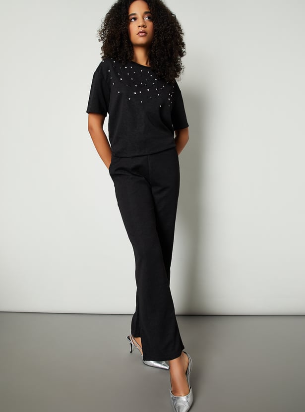 Women Solid Trousers