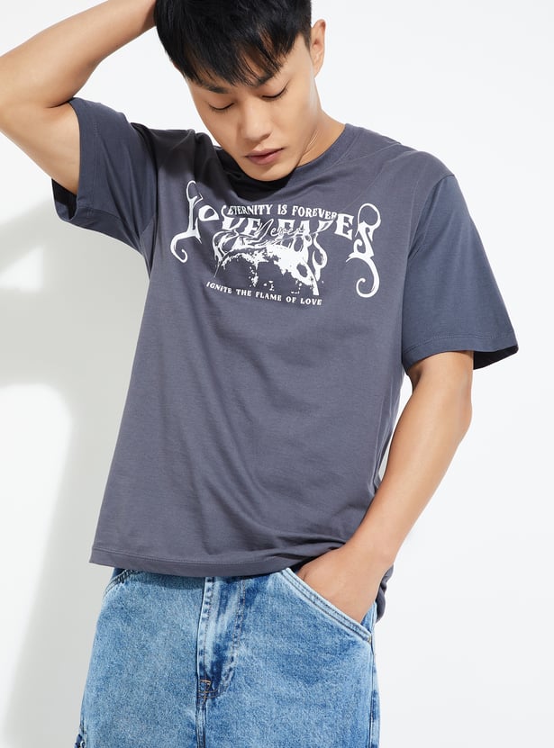 URB_N Men Printed Regular Fit T-shirt