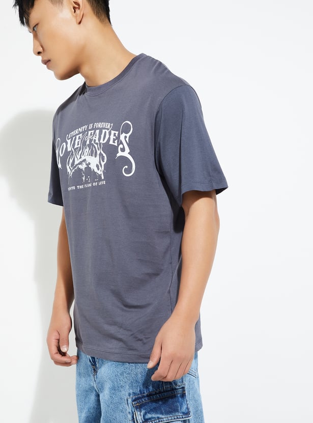 URB_N Men Printed Regular Fit T-shirt
