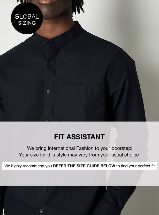 Men Textured Slim Fit Shirt