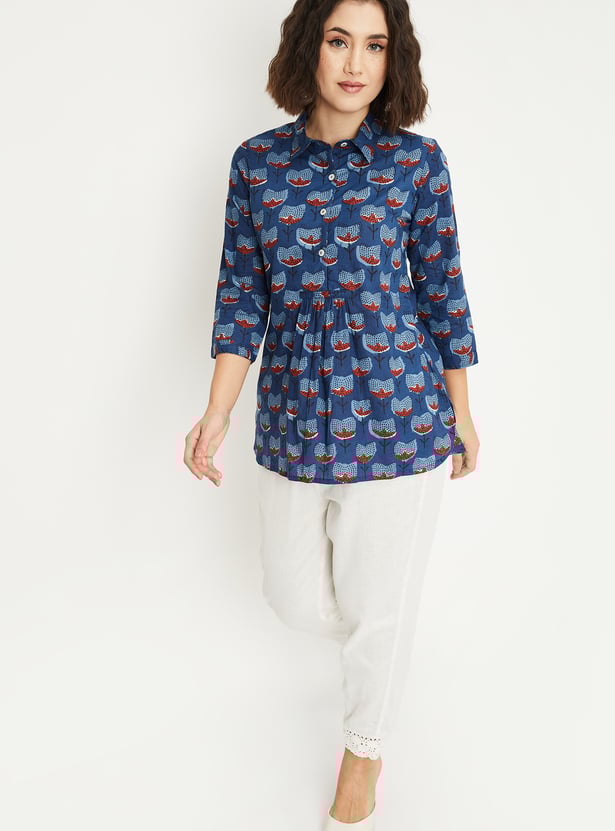 Women Printed A-line Kurti