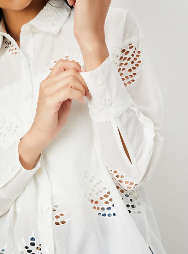 Kalki x Max Women Oversized Schiffili Shirt