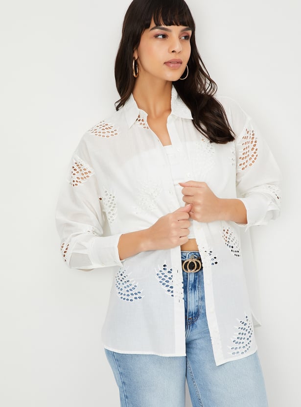 Kalki x Max Women Oversized Schiffili Shirt
