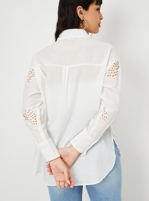 Kalki x Max Women Oversized Schiffili Shirt