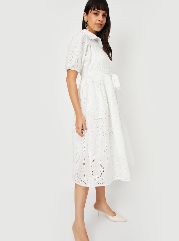 Kalki x Max Women Schiffili Embroidered Shirt Dress