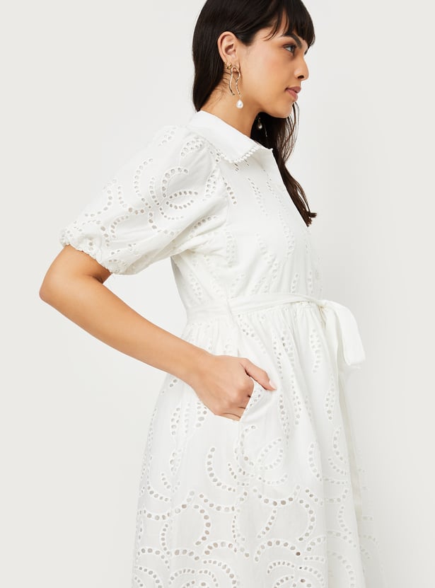 Kalki x Max Women Schiffili Embroidered Shirt Dress