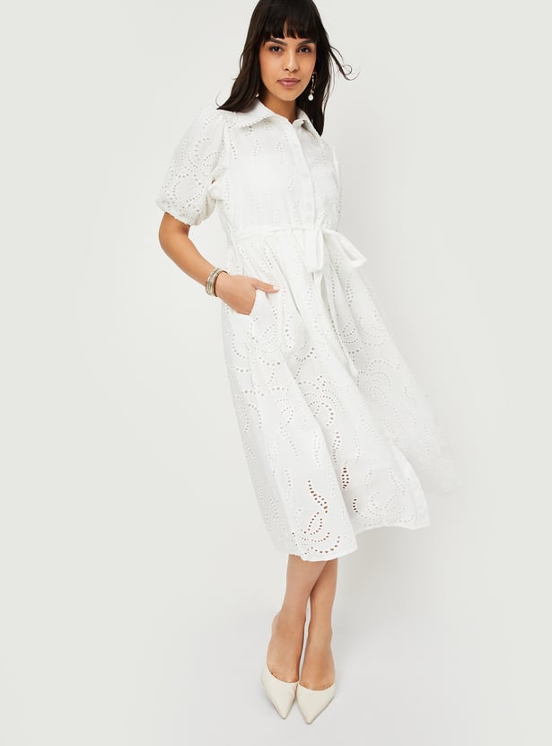 Kalki x Max Women Schiffili Embroidered Shirt Dress